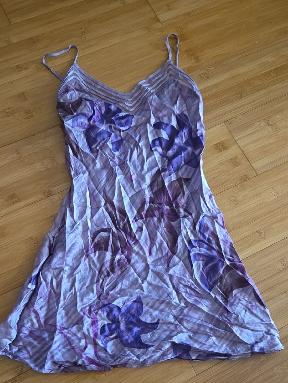 Victoria's Secret Vintage Lavender Purple Silk Chemise XS